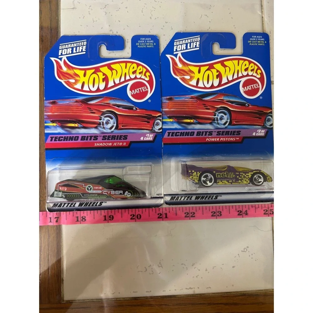 Hot Wheels Techno Bits Series Shadow Jet‎ II and Power Pistons Lot